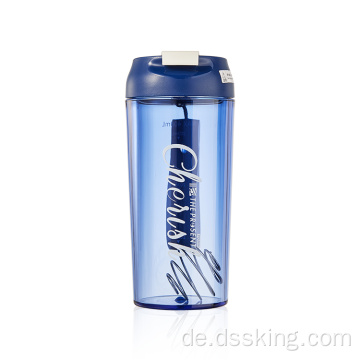 Neues Design 300 ml Kaffeetasse mit Deckel BPA kostenlose Wasserflasche wiederverwendbares Plastikbecher